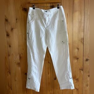 NEW MARRAKECH convertable cargo pant white 27 NWT